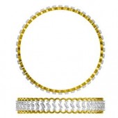 Beautifully Crafted Diamond Bangles in 18k Yellow Gold with Certified Diamonds - BR0209P